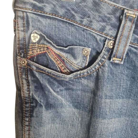 Ariat Ruby Boot Cut Jeans Women's 28 Long Blue Denim Western Cowgirl Workwear - Picture 6 of 14